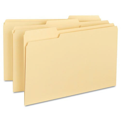 100% Recycled Manila Top Tab File Folders, 1/3-cut Tabs, Legal Size, 100/box 100% Recycled Manila Top Tab File Folders, 1/3-cut Tabs, Legal Size, 100/box