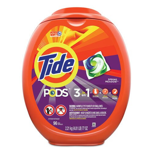 Detergent Pods, Spring Meadow, 96/tub