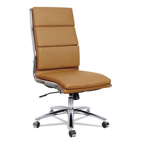 Alera Neratoli High-back Slim Profile Chair, Supports Up To 275 Lbs, Camel Seat/camel Back, Chrome Base Alera Neratoli High-back Slim Profile Chair, Supports Up To 275 Lbs, Camel Seat/camel Back, Chrome Base