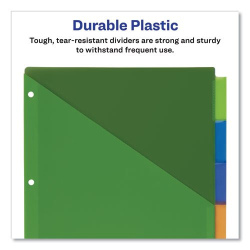 Insertable Big Tab Plastic 2-pocket Dividers, 5-tab, 11.13 X 9.25, Assorted, 1 Set Insertable Big Tab Plastic 2-pocket Dividers, 5-tab, 11.13 X 9.25, Assorted, 1 Set