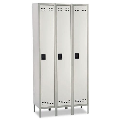 Single-tier, Three-column Locker, 36w X 18d X 78h, Two-tone Gray Single-tier, Three-column Locker, 36w X 18d X 78h, Two-tone Gray