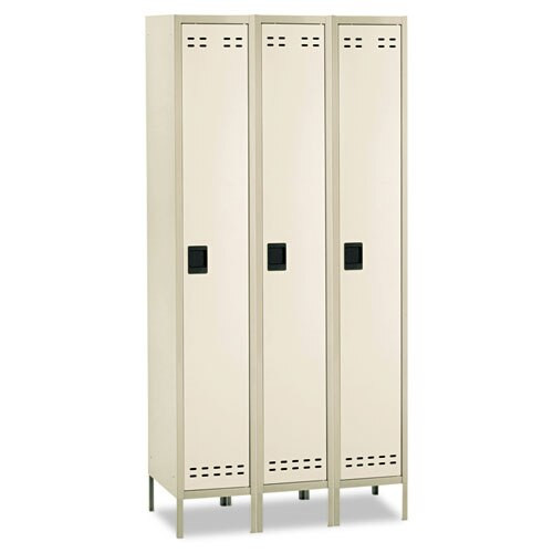 Single-tier, Three-column Locker, 36w X 18d X 78h, Two-tone Gray Single-tier, Three-column Locker, 36w X 18d X 78h, Two-tone Gray