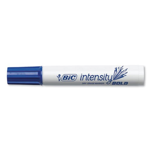 Intensity Bold Tank-style Dry Erase Marker, Broad Chisel Tip, Blue, Dozen