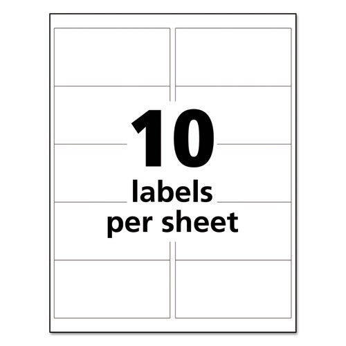 Ultraduty Ghs Chemical Waterproof And Uv Resistant Labels, 2 X 4, White, 10/sheet, 50 Sheets/box