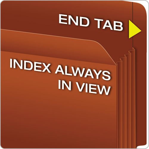 Heavy-duty End Tab File Pockets, 3.5" Expansion, Letter Size, Red Fiber, 10/box Heavy-duty End Tab File Pockets, 3.5" Expansion, Letter Size, Red Fiber, 10/box