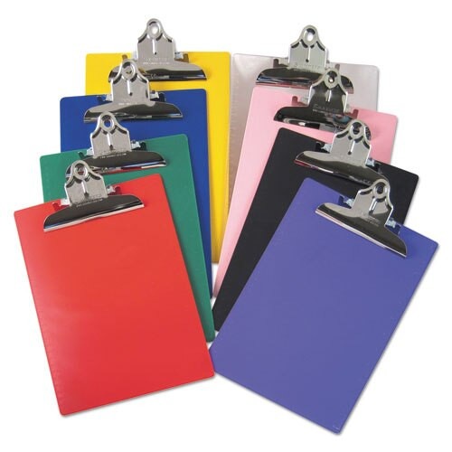 Recycled Plastic Clipboard With Ruler Edge, 1" Clip Cap, 8 1/2 X 12 Sheets, Blue Recycled Plastic Clipboard With Ruler Edge, 1" Clip Cap, 8 1/2 X 12 Sheets, Blue