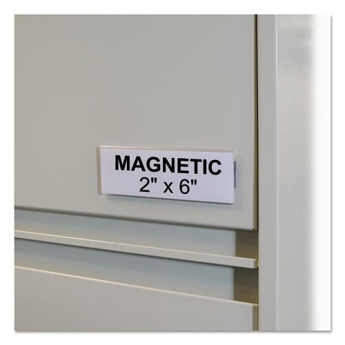Hol-dex Magnetic Shelf/bin Label Holders, Side Load, 2" X 6", Clear, 10/box Hol-dex Magnetic Shelf/bin Label Holders, Side Load, 2" X 6", Clear, 10/box