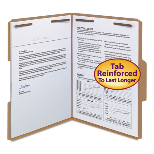Top Tab 2-fastener Folders, 1/3-cut Tabs, Letter Size, 11 Pt. Kraft, 50/box Top Tab 2-fastener Folders, 1/3-cut Tabs, Letter Size, 11 Pt. Kraft, 50/box