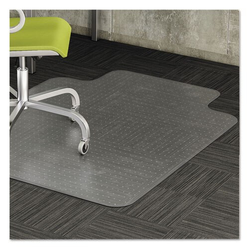 Moderate Use Studded Chair Mat For Low Pile Carpet, 45 X 53, Wide Lipped, Clear Moderate Use Studded Chair Mat For Low Pile Carpet, 45 X 53, Wide Lipped, Clear