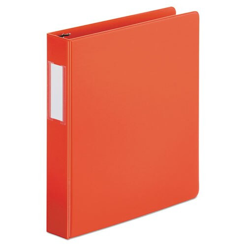 Deluxe Non-view D-ring Binder With Label Holder, 3 Rings, 1.5" Capacity, 11 X 8.5, Red Deluxe Non-view D-ring Binder With Label Holder, 3 Rings, 1.5" Capacity, 11 X 8.5, Red