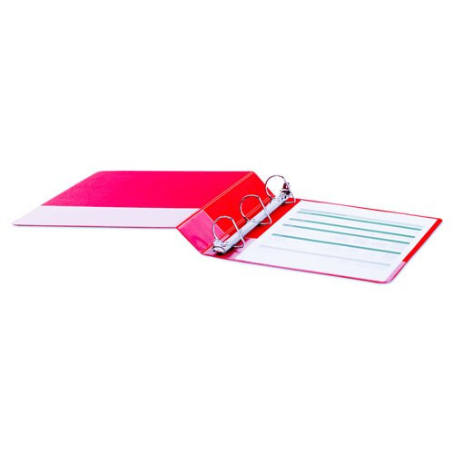 Deluxe Non-view D-ring Binder With Label Holder, 3 Rings, 1.5" Capacity, 11 X 8.5, Red Deluxe Non-view D-ring Binder With Label Holder, 3 Rings, 1.5" Capacity, 11 X 8.5, Red
