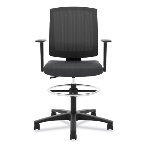 Vl515 Mid-back Mesh Task Stool With Fixed Arms, Supports Up To 250 Lbs., Black Seat/black Back, Black Base Vl515 Mid-back Mesh Task Stool With Fixed Arms, Supports Up To 250 Lbs., Black Seat/black Back, Black Base
