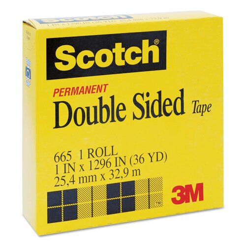 Double-sided Tape, 1" Core, 0.5" X 75 Ft, Clear Double-sided Tape, 1" Core, 0.5" X 75 Ft, Clear