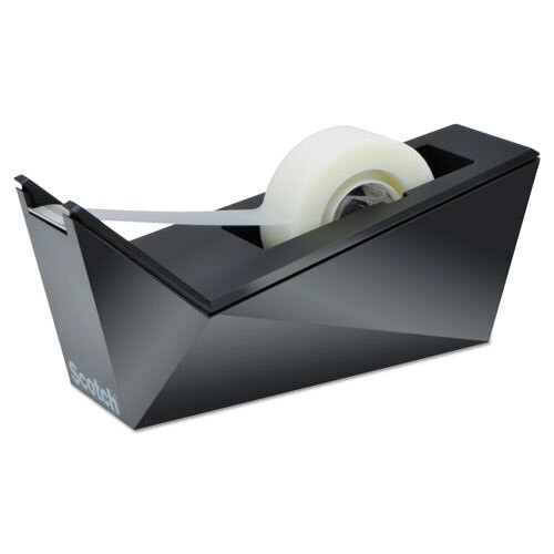 Facet Design One-handed Dispenser, With 3/4 X 350 Tape Roll, 1" Core, Black Facet Design One-handed Dispenser, With 3/4 X 350 Tape Roll, 1" Core, Black