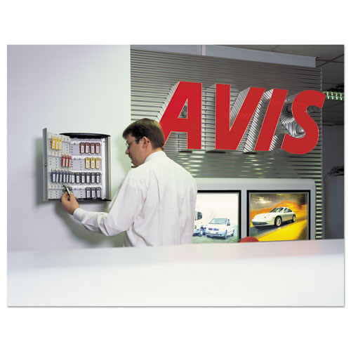 Locking Key Cabinet, 72-key, Brushed Aluminum, 11 3/4 X 4 5/8 X 15 3/4 Locking Key Cabinet, 72-key, Brushed Aluminum, 11 3/4 X 4 5/8 X 15 3/4
