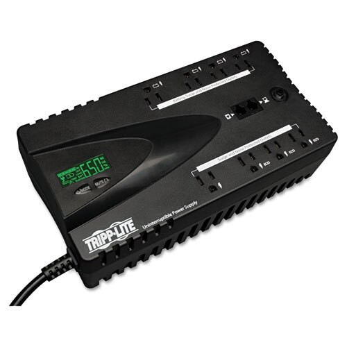 Eco Series Energy-saving Standby Ups, Usb, Lcd Display, 8 Outlets, 650 Va, 420 J Eco Series Energy-saving Standby Ups, Usb, Lcd Display, 8 Outlets, 650 Va, 420 J