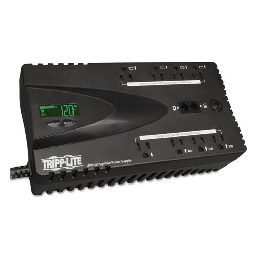 Eco Series Energy-saving Standby Ups, Usb, Lcd Display, 8 Outlets, 650 Va, 420 J Eco Series Energy-saving Standby Ups, Usb, Lcd Display, 8 Outlets, 650 Va, 420 J