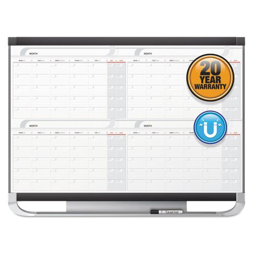 Prestige 2 Magnetic Total Erase 4-month Calendar, 36 X 24, Graphite Color Frame Prestige 2 Magnetic Total Erase 4-month Calendar, 36 X 24, Graphite Color Frame