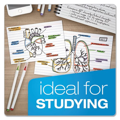 Ruled Index Cards, 4 X 6, White, 100/pack Ruled Index Cards, 4 X 6, White, 100/pack