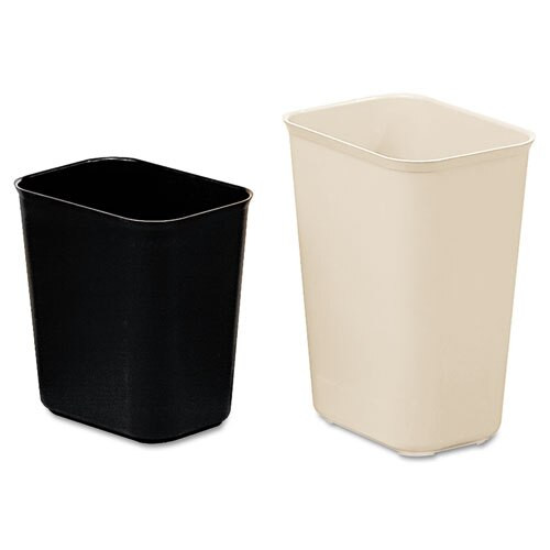 Fire-resistant Wastebasket, Rectangular, Fiberglass, 3.5 Gal, Beige Fire-resistant Wastebasket, Rectangular, Fiberglass, 3.5 Gal, Beige
