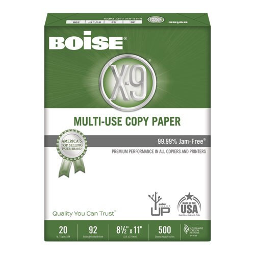 X-9 Multi-use Copy Paper, 92 Bright, 20lb, 8.5 X 11, White, 500 Sheets/ream, 10 Reams/carton X-9 Multi-use Copy Paper, 92 Bright, 20lb, 8.5 X 11, White, 500 Sheets/ream, 10 Reams/carton