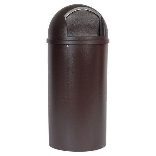 Marshal Classic Container, Round, Polyethylene, 25 Gal, Brown Marshal Classic Container, Round, Polyethylene, 25 Gal, Brown