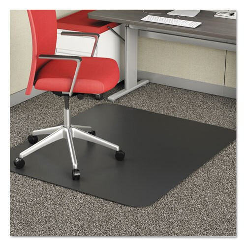 Economat Occasional Use Chair Mat For Low Pile Carpet, 46 X 60, Rectangular, Black Economat Occasional Use Chair Mat For Low Pile Carpet, 46 X 60, Rectangular, Black