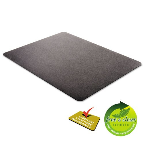 Economat Occasional Use Chair Mat For Low Pile Carpet, 46 X 60, Rectangular, Black Economat Occasional Use Chair Mat For Low Pile Carpet, 46 X 60, Rectangular, Black