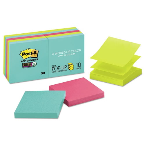 Pop-up 3 X 3 Note Refill, Miami, 90 Notes/pad, 10 Pads/pack Pop-up 3 X 3 Note Refill, Miami, 90 Notes/pad, 10 Pads/pack