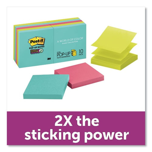 Pop-up 3 X 3 Note Refill, Miami, 90 Notes/pad, 10 Pads/pack Pop-up 3 X 3 Note Refill, Miami, 90 Notes/pad, 10 Pads/pack