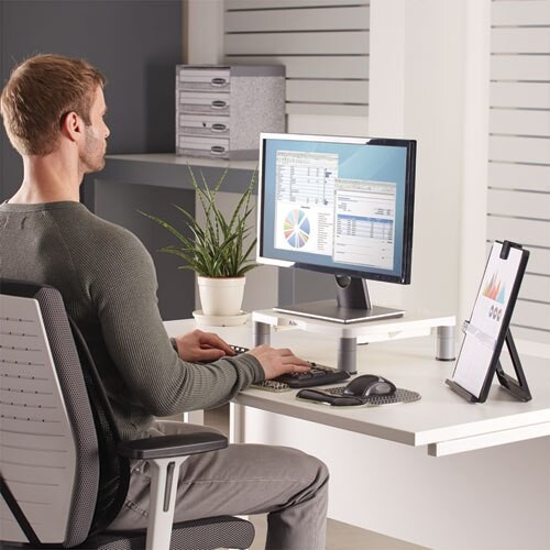 Standard Monitor Riser, 13 3/8 X 13 5/8 X 2, Platinum/graphite Standard Monitor Riser, 13 3/8 X 13 5/8 X 2, Platinum/graphite