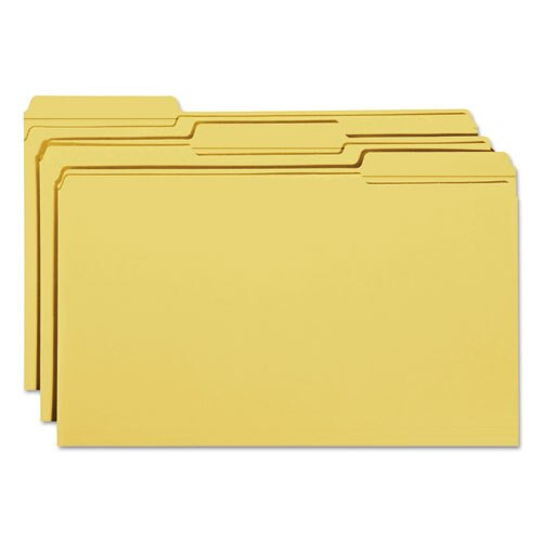 Reinforced Top Tab Colored File Folders, 1/3-cut Tabs, Legal Size, Goldenrod, 100/box Reinforced Top Tab Colored File Folders, 1/3-cut Tabs, Legal Size, Goldenrod, 100/box