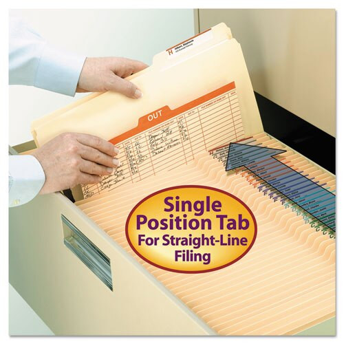 Reinforced Guide Height File Folders, 2/5-cut Tabs, Right Of Center, Legal Size, Manila, 100/box Reinforced Guide Height File Folders, 2/5-cut Tabs, Right Of Center, Legal Size, Manila, 100/box