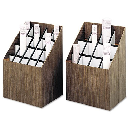 Corrugated Roll Files, 20 Compartments, 15w X 12d X 22h, Woodgrain Corrugated Roll Files, 20 Compartments, 15w X 12d X 22h, Woodgrain