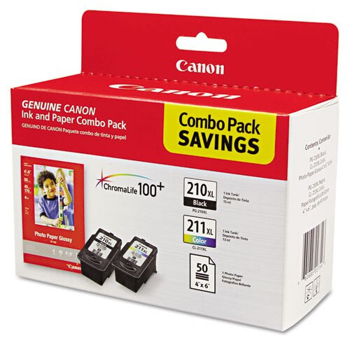 2973b004 (pgi-210xl/cl-211xl) High-yield Ink/paper Combo, Black/tri-color 2973b004 (pgi-210xl/cl-211xl) High-yield Ink/paper Combo, Black/tri-color