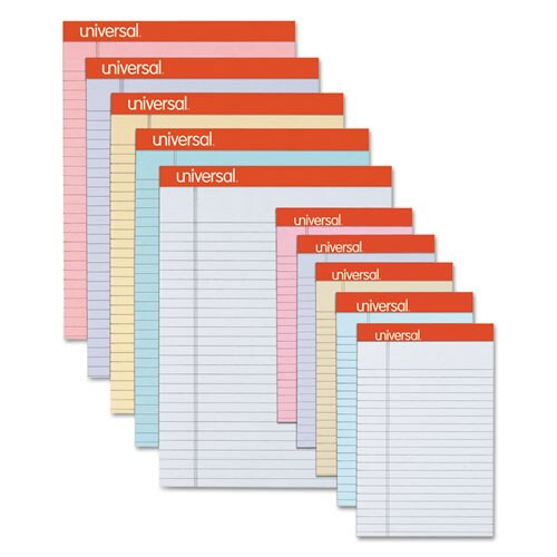 Colored Perforated Writing Pads, Narrow Rule, 5 X 8, Pink, 50 Sheets, Dozen Colored Perforated Writing Pads, Narrow Rule, 5 X 8, Pink, 50 Sheets, Dozen