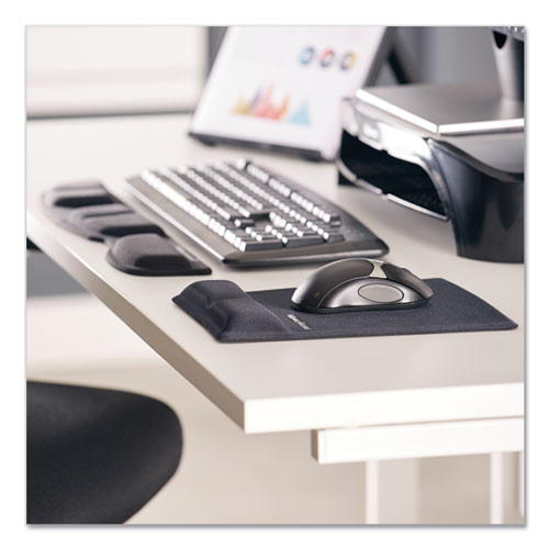 Ergonomic Memory Foam Wrist Support W/attached Mouse Pad, Black Ergonomic Memory Foam Wrist Support W/attached Mouse Pad, Black