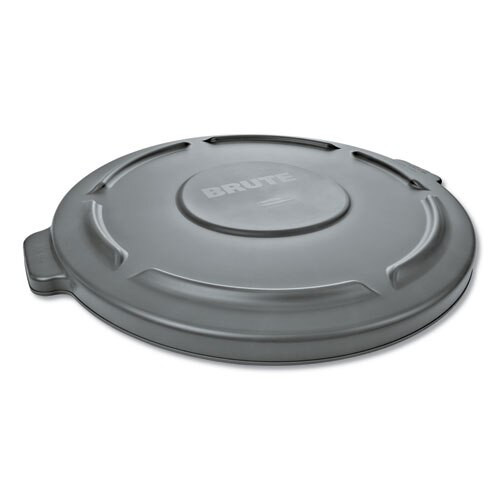 Round Flat Top Lid, For 32 Gal Round Brute Containers, 22.25" Diameter, Gray Round Flat Top Lid, For 32 Gal Round Brute Containers, 22.25" Diameter, Gray