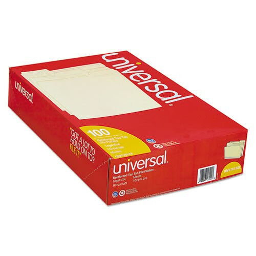 Double-ply Top Tab Manila File Folders, 1/3-cut Tabs, Legal Size, 100/box Double-ply Top Tab Manila File Folders, 1/3-cut Tabs, Legal Size, 100/box