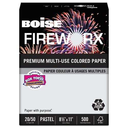 Fireworx Premium Multi-use Colored Paper, 20lb, 8.5 X 11, Smoke Gray, 500/ream Fireworx Premium Multi-use Colored Paper, 20lb, 8.5 X 11, Smoke Gray, 500/ream
