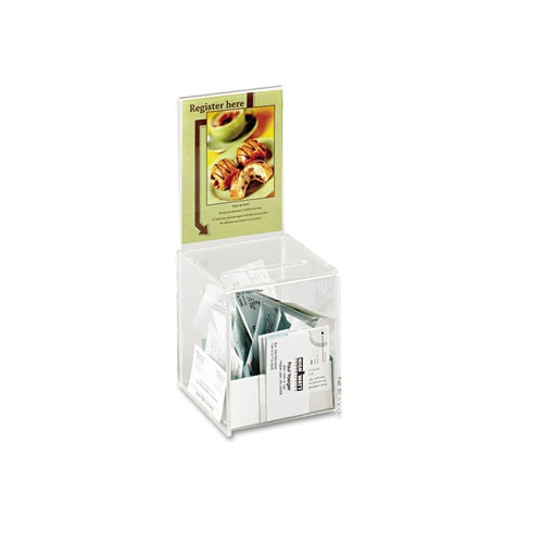 Small Acrylic Collection Box, 5 1/2 X 5 1/2 X 13, Clear Small Acrylic Collection Box, 5 1/2 X 5 1/2 X 13, Clear