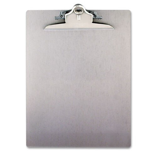 Aluminum Clipboard W/high-capacity Clip, 1" Clip Cap, 8 1/2 X 12 Sheets, Silver Aluminum Clipboard W/high-capacity Clip, 1" Clip Cap, 8 1/2 X 12 Sheets, Silver