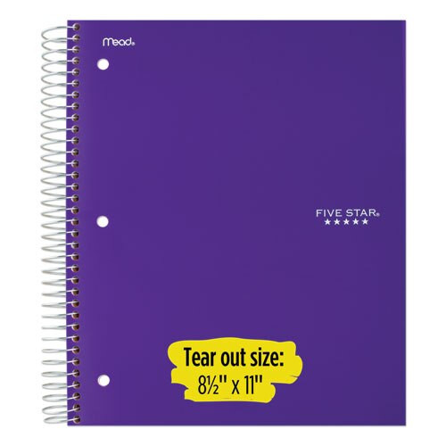Wirebound Notebook, 5 Subjects, College Rule, Assorted Color Covers, 11 X 8.5, 200 Sheets Wirebound Notebook, 5 Subjects, College Rule, Assorted Color Covers, 11 X 8.5, 200 Sheets