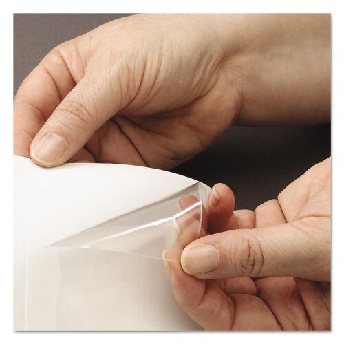Self-adhesive Poly Pockets, Top Load, 6-1/4 X 4-9/16, Clear, 100/box Self-adhesive Poly Pockets, Top Load, 6-1/4 X 4-9/16, Clear, 100/box