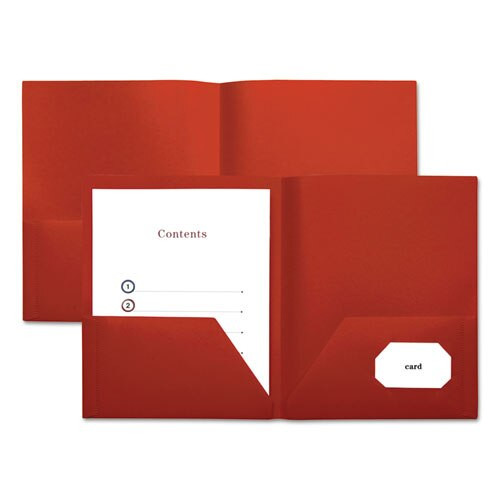 Two-pocket Plastic Folders, 11 X 8 1/2, Red, 10/pack Two-pocket Plastic Folders, 11 X 8 1/2, Red, 10/pack