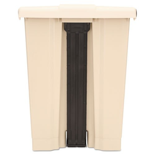 Step-on Receptacle, Rectangular, Polyethylene, 18 Gal, Beige Step-on Receptacle, Rectangular, Polyethylene, 18 Gal, Beige