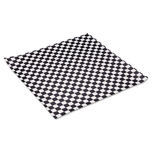 Grease-resistant Paper Wraps And Liners, 12 X 12, Black Check, 1000/box, 5 Boxes/carton Grease-resistant Paper Wraps And Liners, 12 X 12, Black Check, 1000/box, 5 Boxes/carton