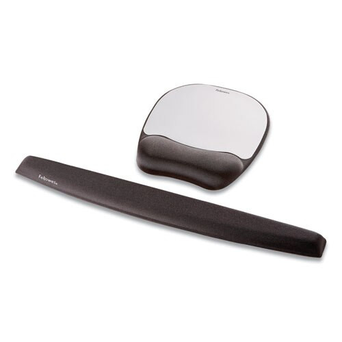 Memory Foam Mouse Pad Wrist Rest, 7 15/16 X 9 1/4, Black/silver Memory Foam Mouse Pad Wrist Rest, 7 15/16 X 9 1/4, Black/silver