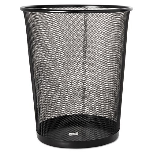 Steel Round Mesh Trash Can, 4.5 Gal, Black Steel Round Mesh Trash Can, 4.5 Gal, Black