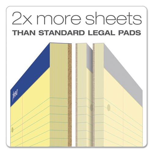 Double Sheet Pads, Pitman Rule, 8.5 X 11.75, Canary, 100 Sheets
